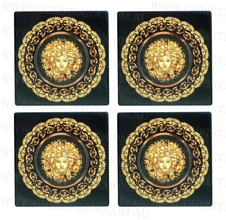 Venomé Coasters (Set of 4) - Black