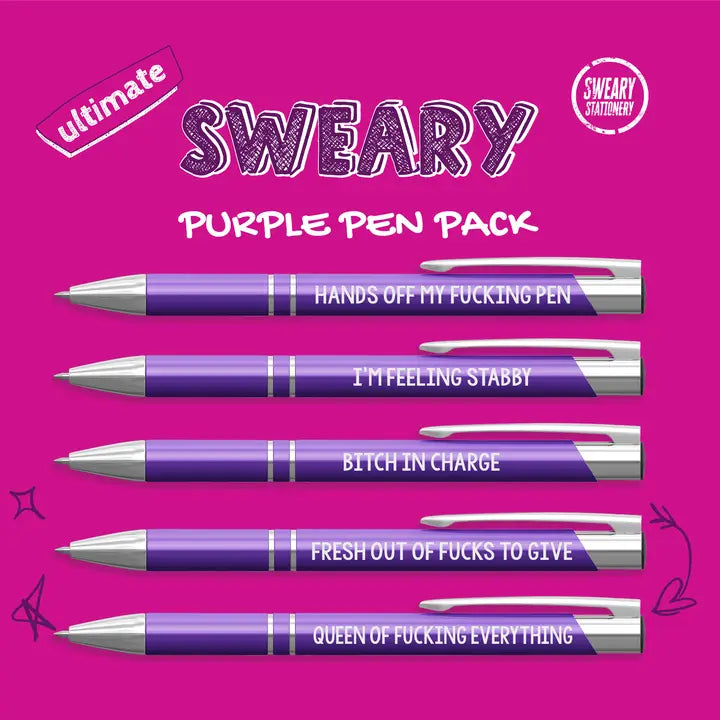 Pen Pack Of 5 Sweary