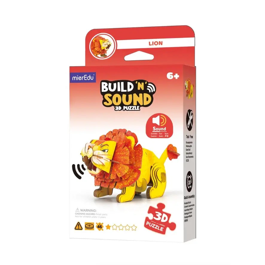 3D Lion Puzzle with Sound