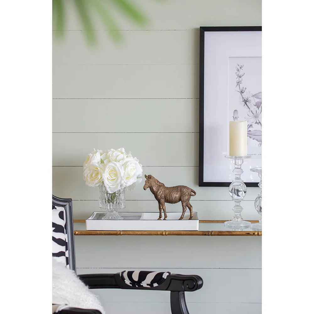 Serengeti Stripes Burnt Gold Zebra Statue