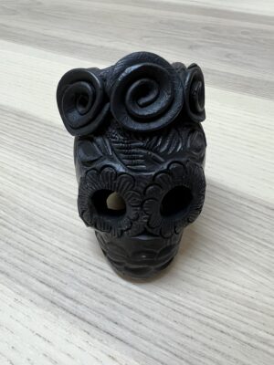 Frida Skull Black Clay 9cm