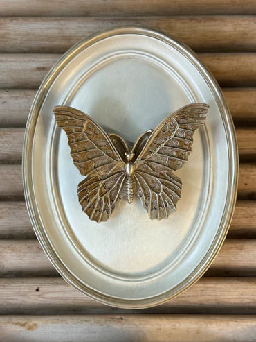 Sculpted Wall Art - Beige Butterfly