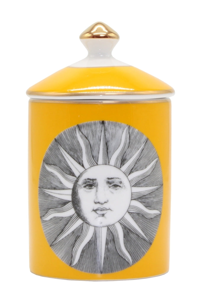 Heraldry Ceramic Candle Jar - Yellow
