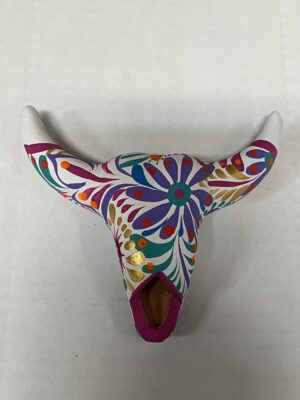 Bull Skull White Clay