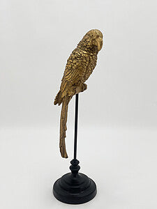 Tall Golden Parrot On Stand