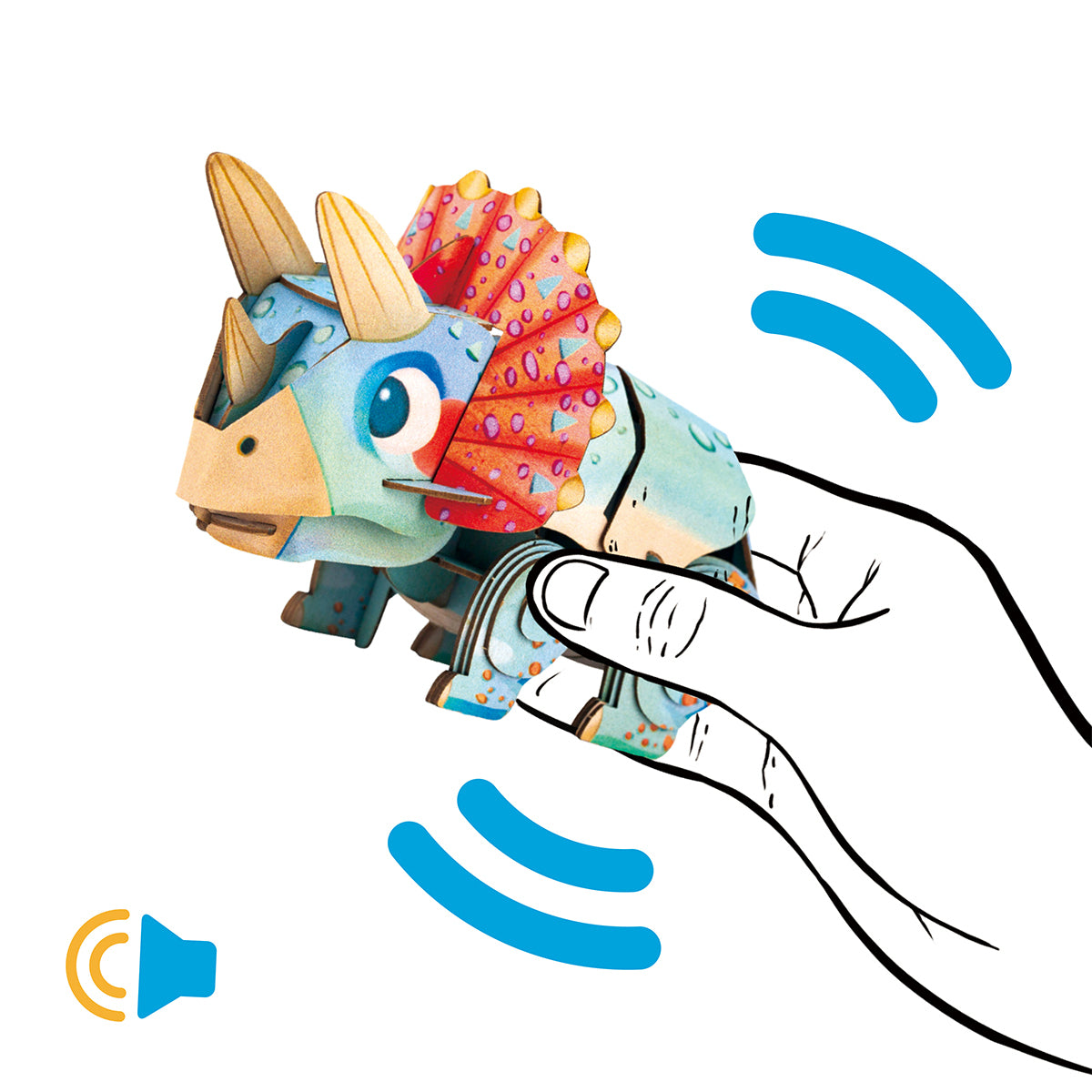 3D Triceratops Puzzle with Sound