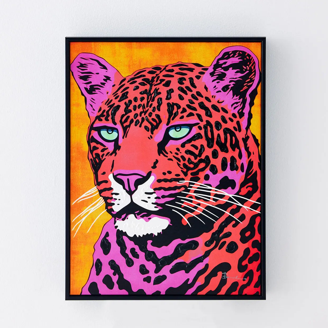 Loud Leopard Framed Print 32x42cm