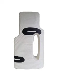 Abstract Black&White Ceramic Vase