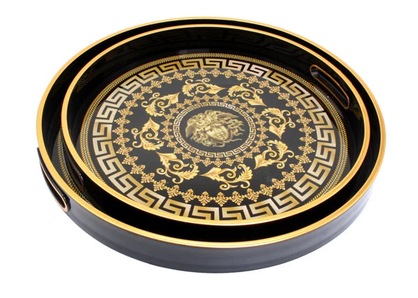 Medusa Noir Decorative Tray - Large