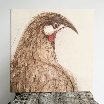 Red Wattlebird Card - Artist Collection