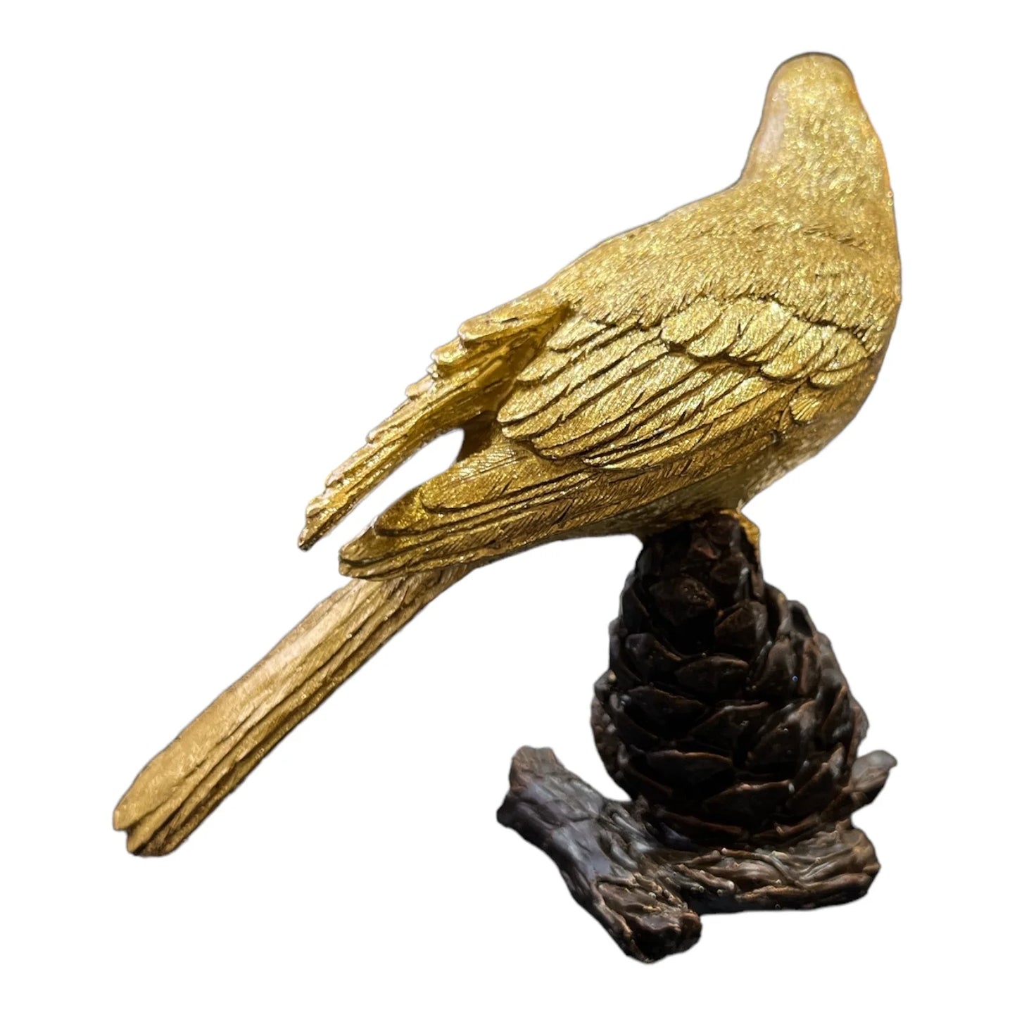Pinecone Perched - Decorative Sparrow Figurine