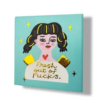 Fresh Out Of Fu**ks Deluxe Ceramic Coaster