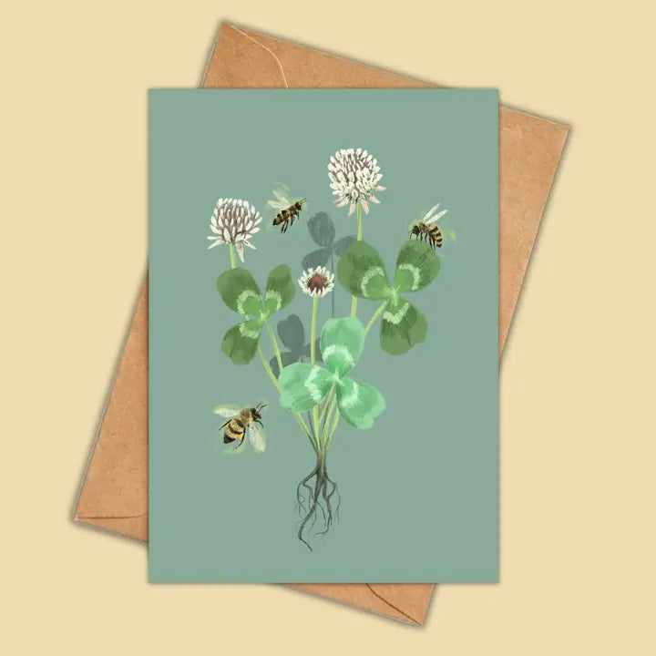 Card Bees in Clover
