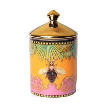 The Gilded Hive Ceramic Candle Jar - Orange