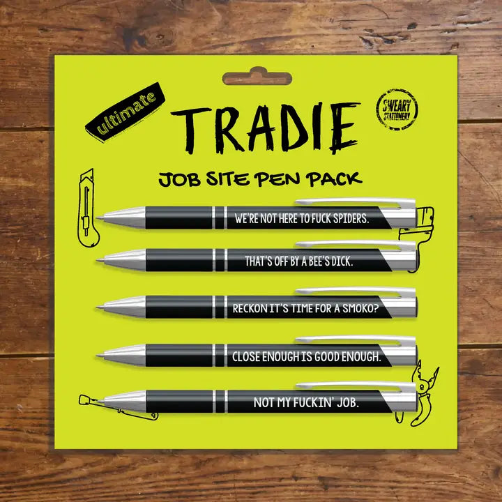 Pen Pack Of 5 Tradie