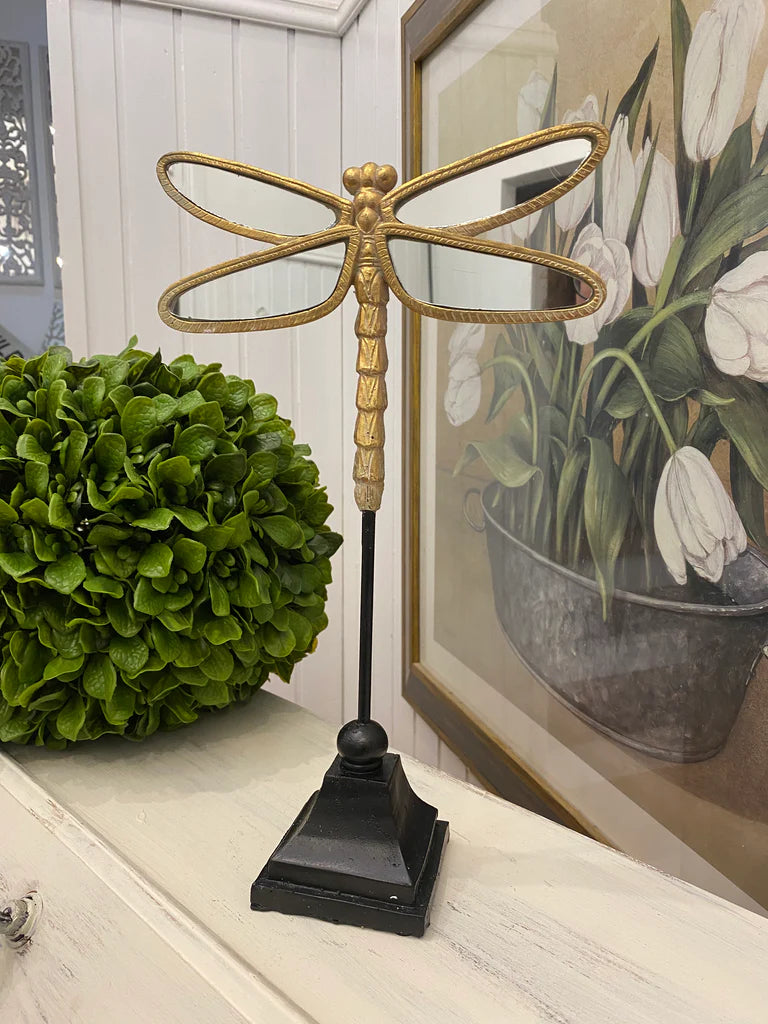 Deep Reflection Dragonfly Statue