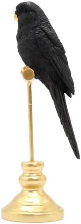 Bonito Black Parrot Statue