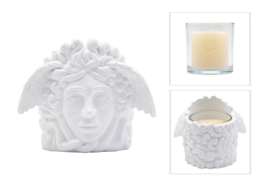 Serpent Muse Candle in Vessel - White