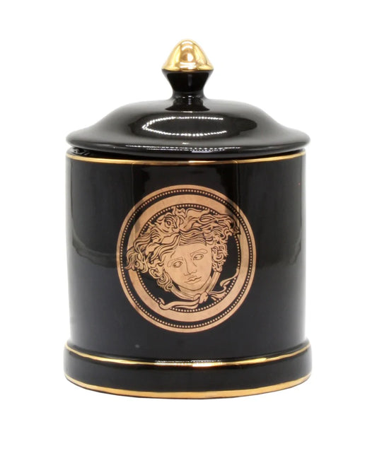 Medusa Ceramic Canister - Black (Medium)