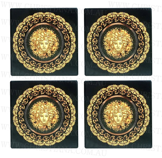 Venomé Coasters (Set of 4) - Black