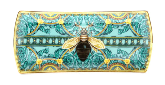 Bourdon Bee Ceramic Tray - Tenacious Turquoise