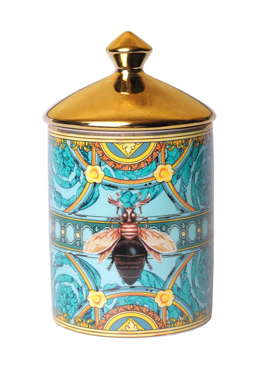 The Gilded Hive Ceramic Candle Jar - Green