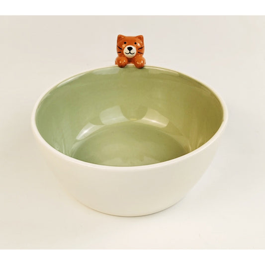 Urban Cute Kitty Hanger Ceramic Bowl