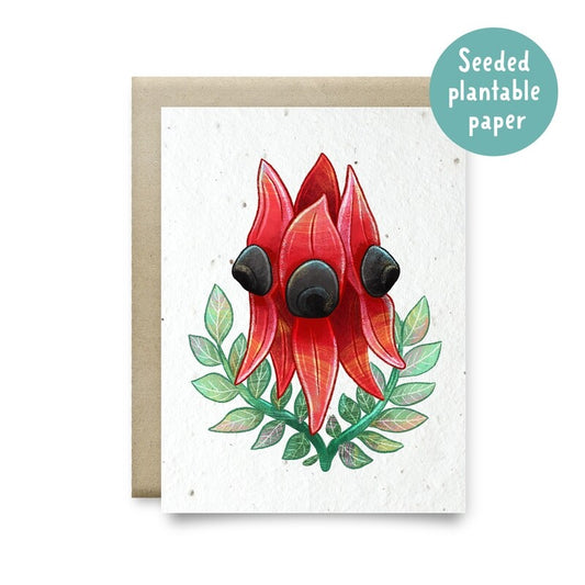 Card Plantable Desert Pea