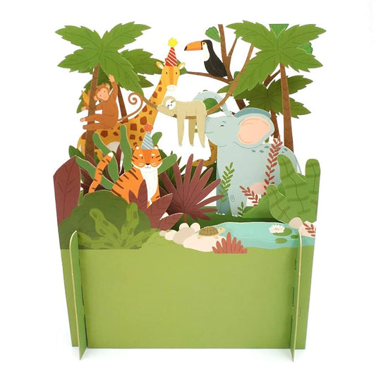 3D Pop Up Kid's Greeting Card Jungle