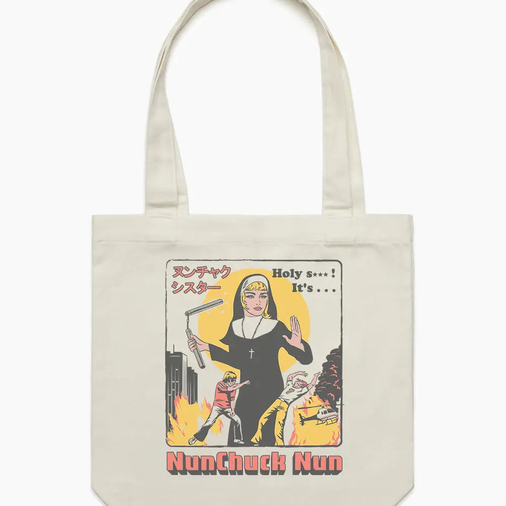 Tote Bag- Holy Shit It's The NunChuck Nun