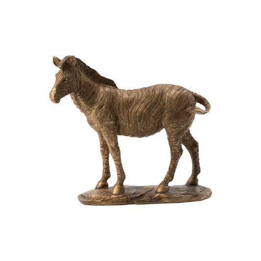 Serengeti Stripes Burnt Gold Zebra Statue