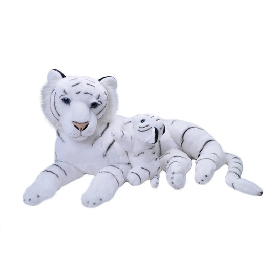 Mother And Baby Jumbo White Tiger Plush Set