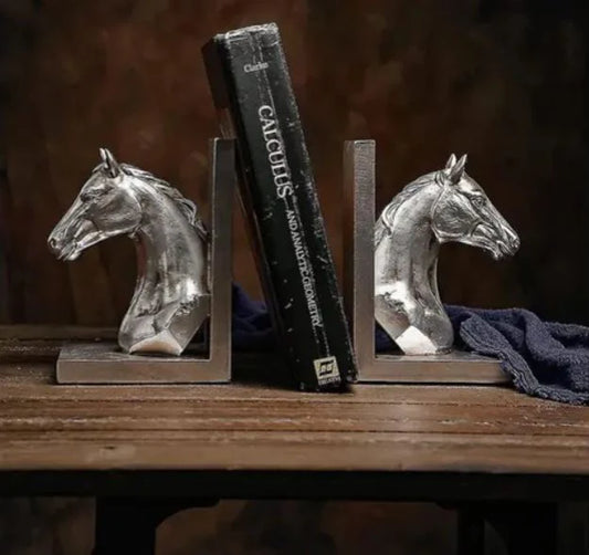 Silver Brumby Book Ends Resin 12x17cm