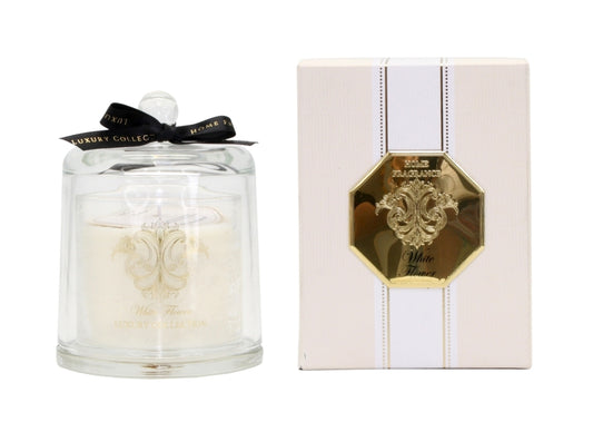 Candle Cloche - White Flower