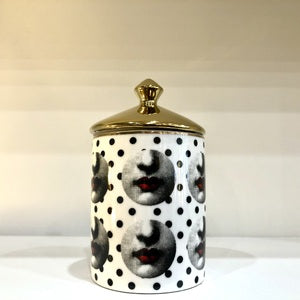 Lover's Lips Ceramic Art Cannister
