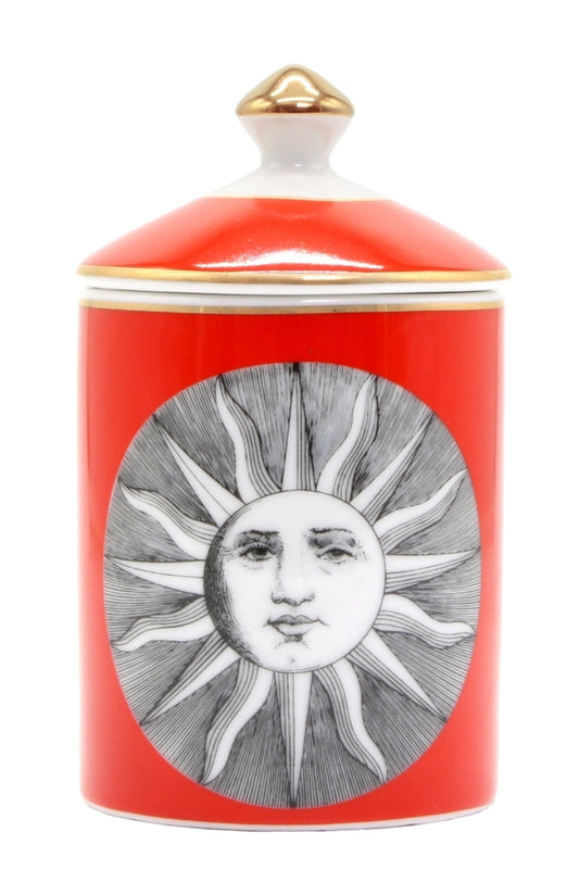 Heraldry Ceramic Candle Jar - Red