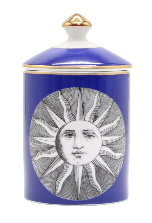 Heraldry Ceramic Candle Jar - Blue