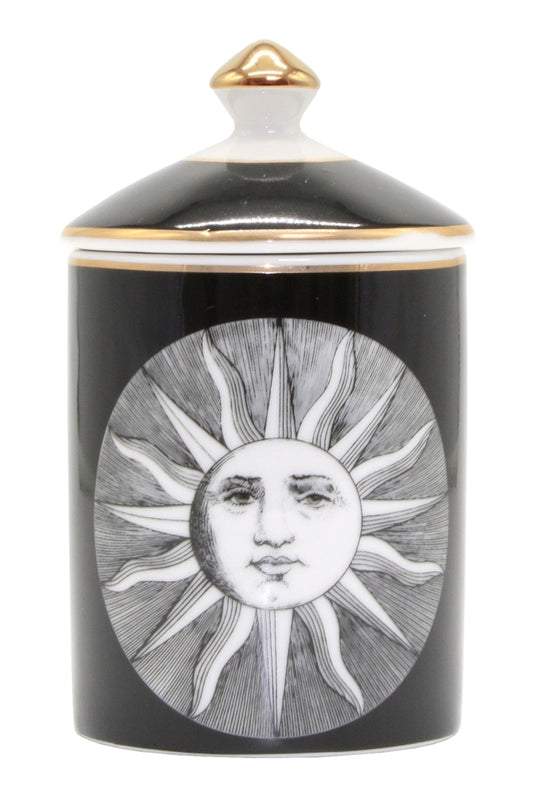 Heraldry Ceramic Candle Jar - Black