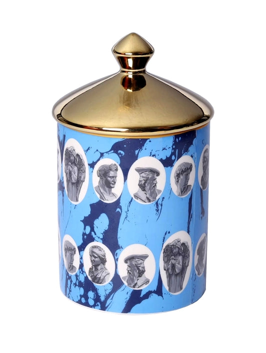 Cameo Ceramic Candle Jar - Blue