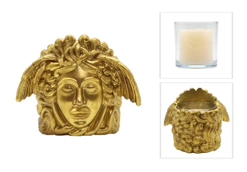 Serpent Muse Candle in Vessel - Gold