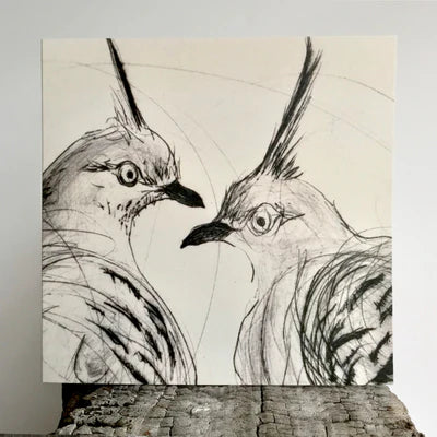 Crested Pigeons Card - Artist Collection