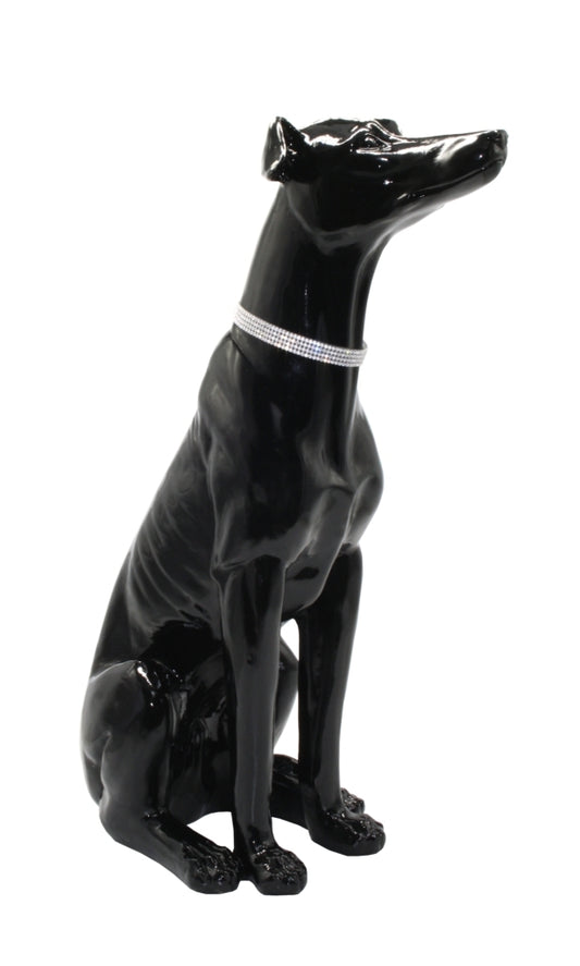 Diamond Boy Large Sitting Greyhound Statue