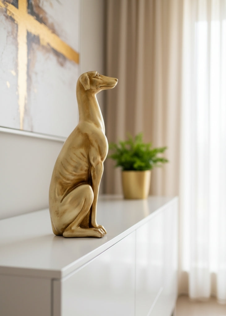 Wilbur Whippet Gold Statue