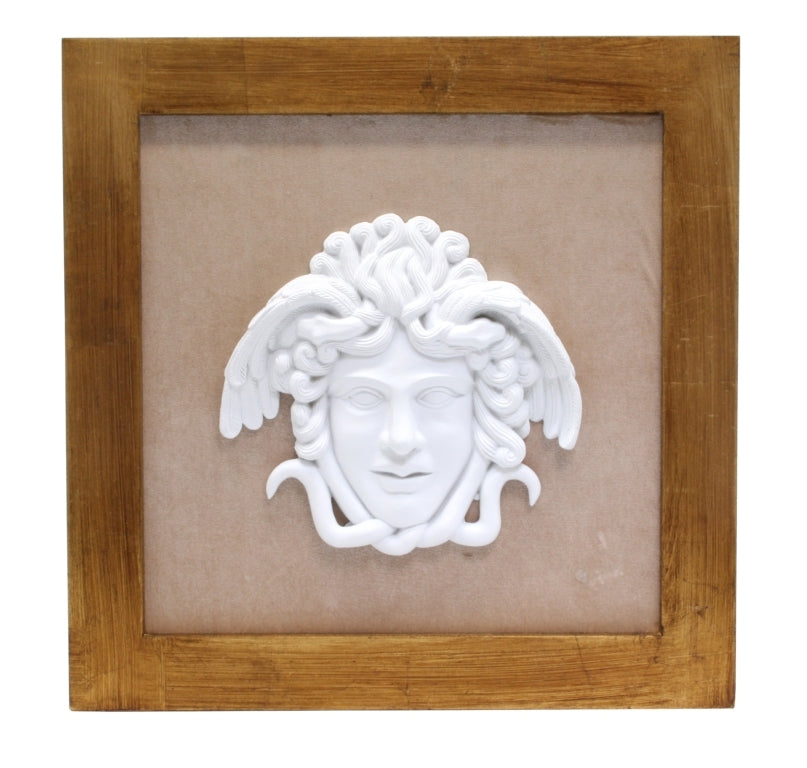 Medusa Sculpted Wall Hanging (White)