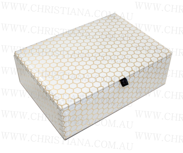 Honey Hive Glass Jewel Box