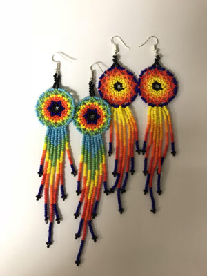 Huichol Long Beaded Earrings