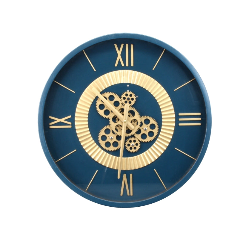 Royaly Blue Metal Geared Clock