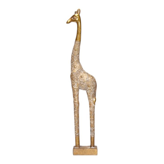 Kalahari Kingdom Giraffe Statue - Ivory & Gold