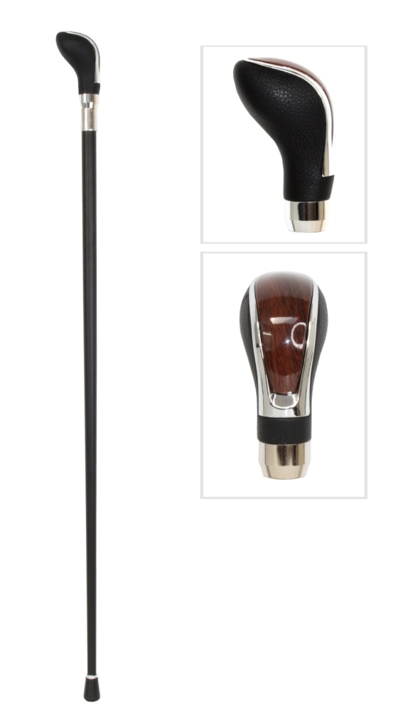 Gear Stick Walnut Walking Cane