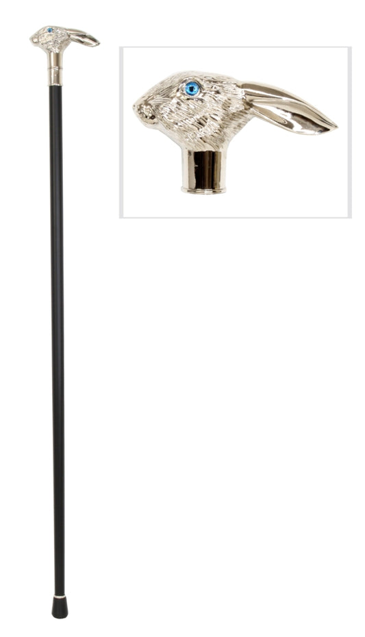 Silver Hare Walking Cane